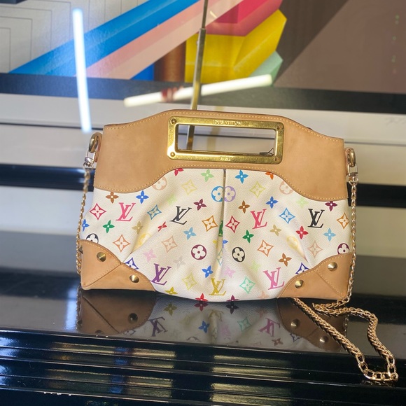 Louis Vuitton White Multi-Color Judy MM Bag - Picture 14 of 16